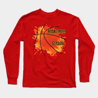 Hoops Harmony: Basketball Design Long Sleeve T-Shirt